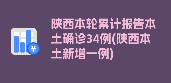 陕西本轮累计报告本土确诊34例(陕西本土新增一例)