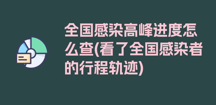 全国感染高峰进度怎么查(看了全国感染者的行程轨迹)