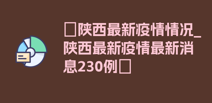 〖陕西最新疫情情况_陕西最新疫情最新消息230例〗