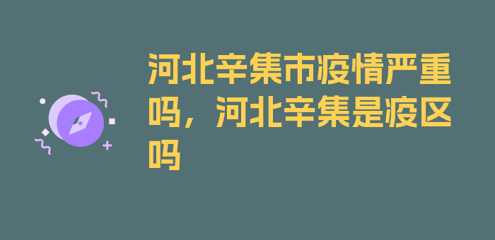 河北辛集市疫情严重吗，河北辛集是疫区吗