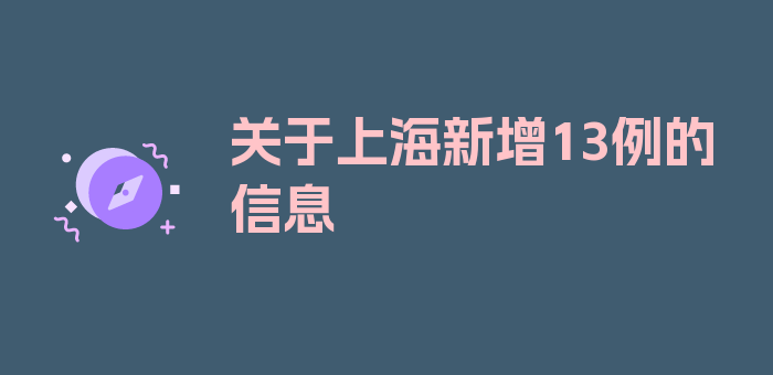 关于上海新增13例的信息