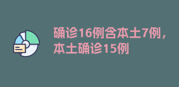 确诊16例含本土7例，本土确诊15例