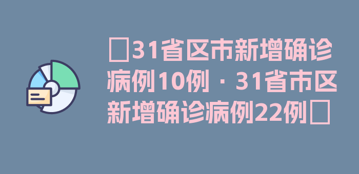 〖31省区市新增确诊病例10例·31省市区新增确诊病例22例〗