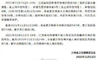 江西疫情最新数据消息(江西疫情最新情况通报)