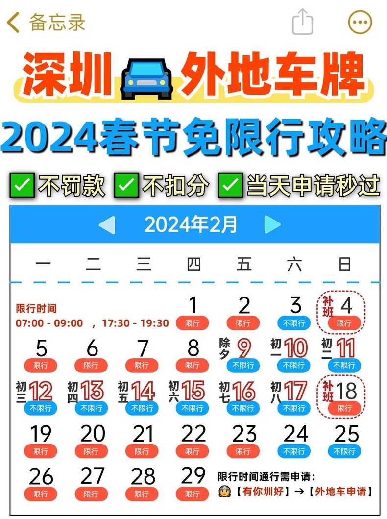 2024年车限号时间表