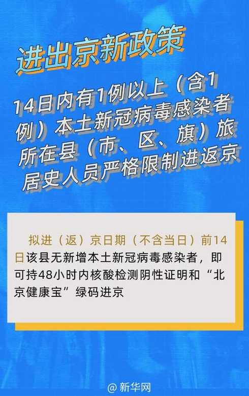 2021年1月北京出京返京规定?