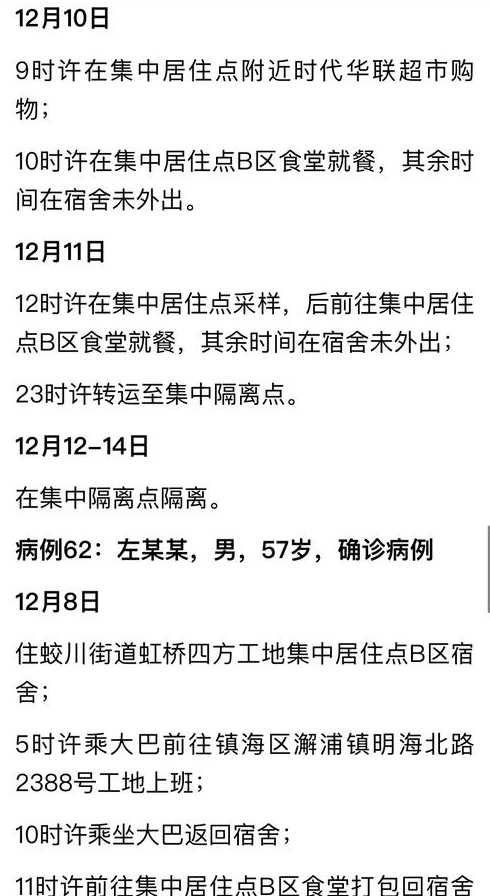 宁波出现重症病例,这名病例的活动轨迹是怎样的?