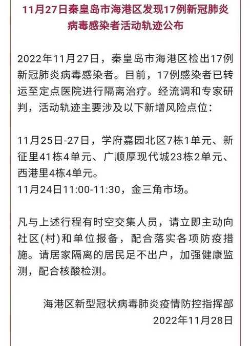 秦皇岛最新疫情解封时间