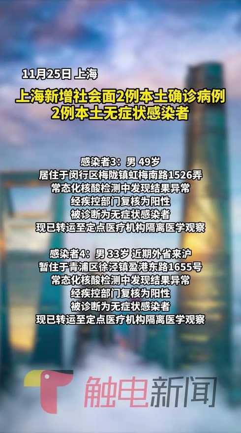 11月25日上海新增社会面2例本土确诊和2例无症状