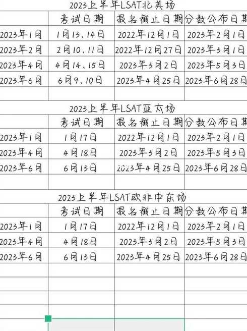 2023年各种考试时间一览表