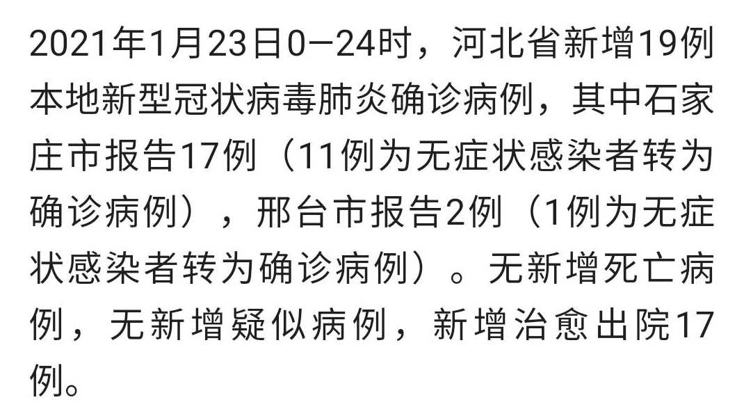 河北新增本土确诊3例(河北新增本土确诊3例、无症状139例)