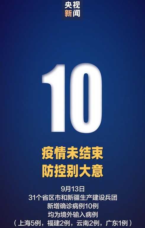 31省区市新增境外输入10例