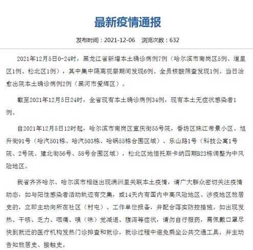 黑龙江新增本土确诊7例,这些确诊者的病情如何?